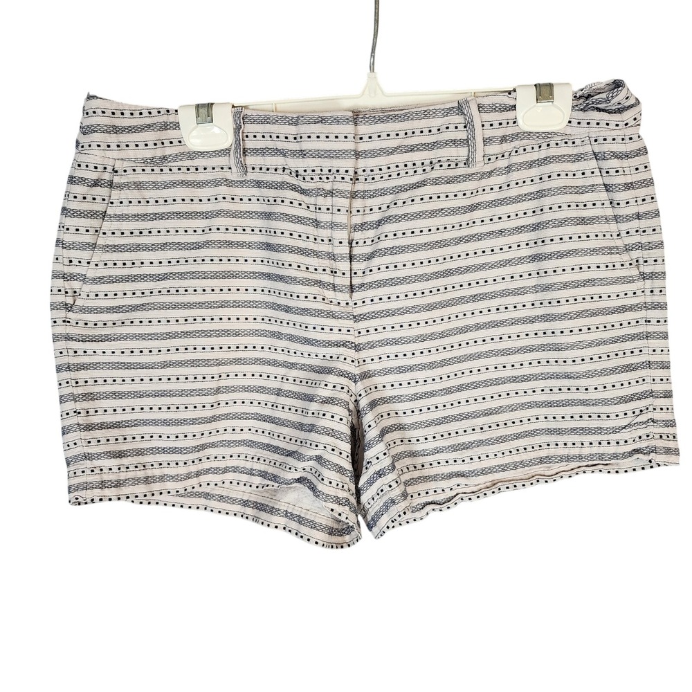 LOFT OUTLET Size 14 Dot Dash Cotton Riviera Casual Shorts Preppy Sustainable EUC